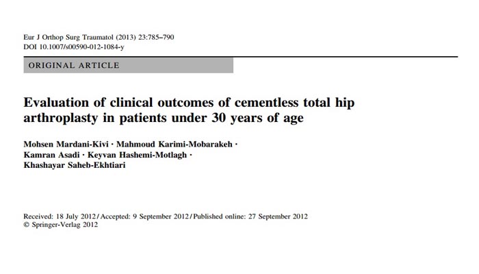 Evaluation of clinical outcomes of cementless total hip arthroplasty in patients under 30 years of age