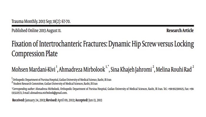 Fixation of Intertrochanteric Fractures, Dynamic Hip Screw versus Locking Compression Plate