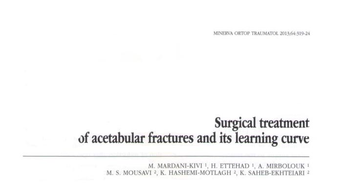 Surgical treatment of acetabular fractures and its learning curve